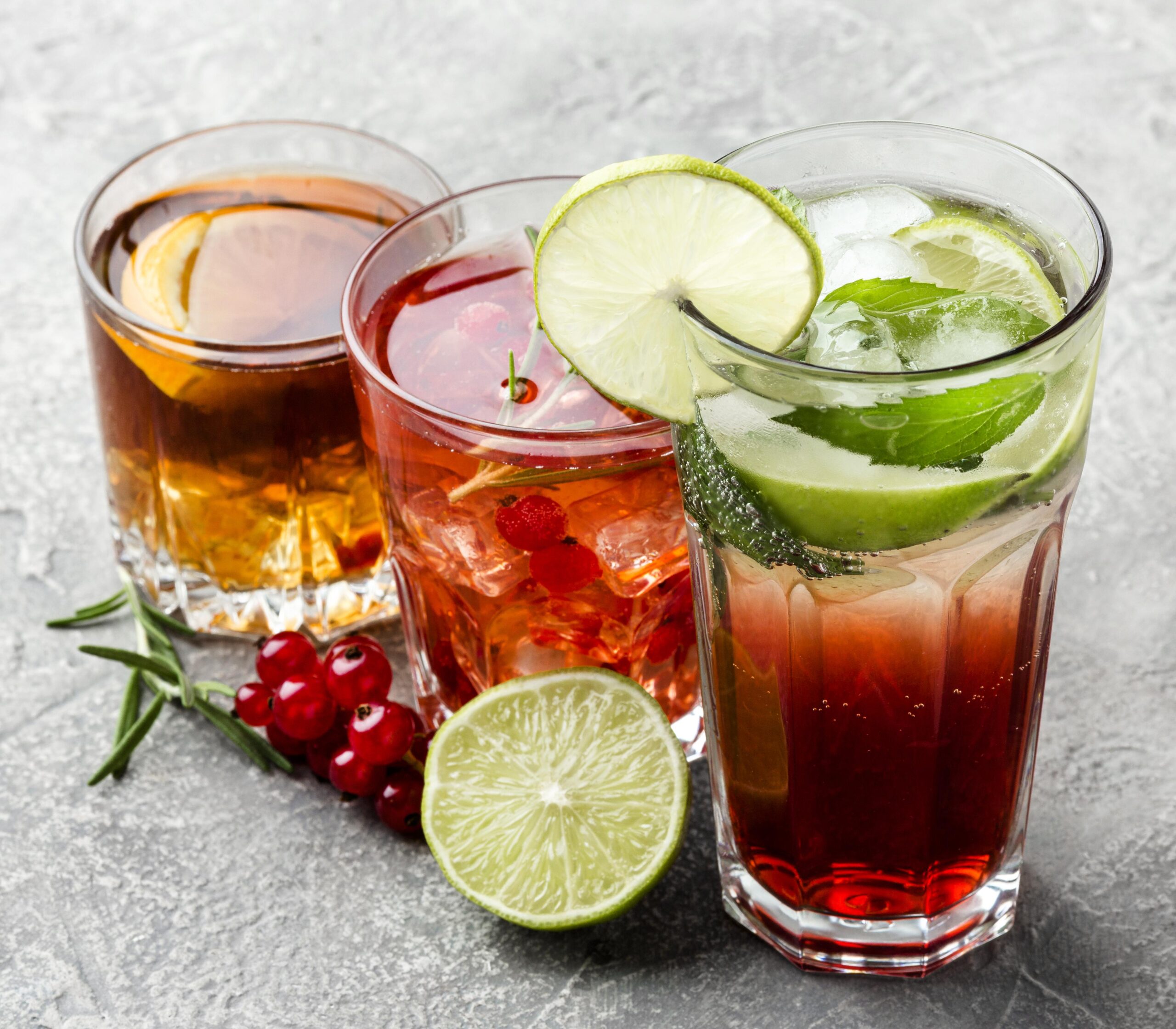 high-angle-mix-alcoholic-drinks